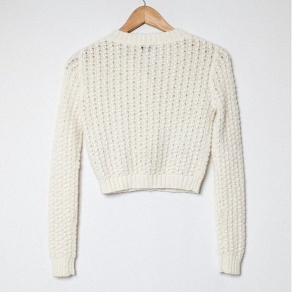 Wilfred Fortune Cardigan Alpaca Mohair Sweater Crochet Espace XXS Aritzia - Picture 7 of 14